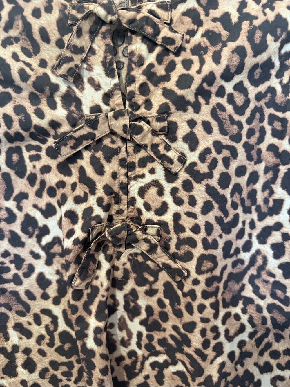 LOFT Leopard-Print Puff Sleeve Blouse - Brown & Black - Picture 2 of 2